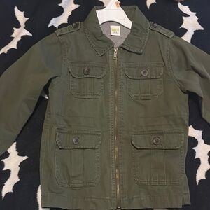 Crazy 8 Green Utility Jacket with Collared Neckline
